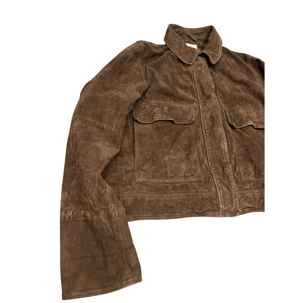 Free People x Yellowstone Suzy Goat Suede Leather Jacket Brown Medium LIMITED - Picture 10 of 16
